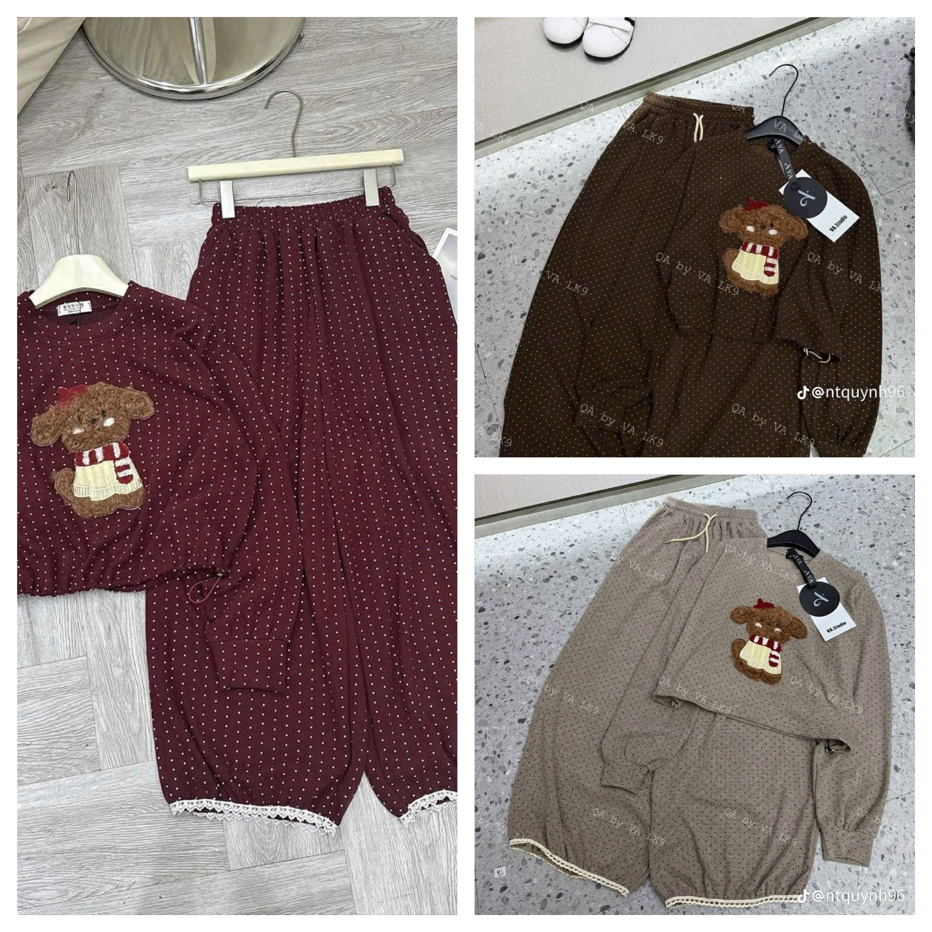  Bộ chó xù chấm bi B170 