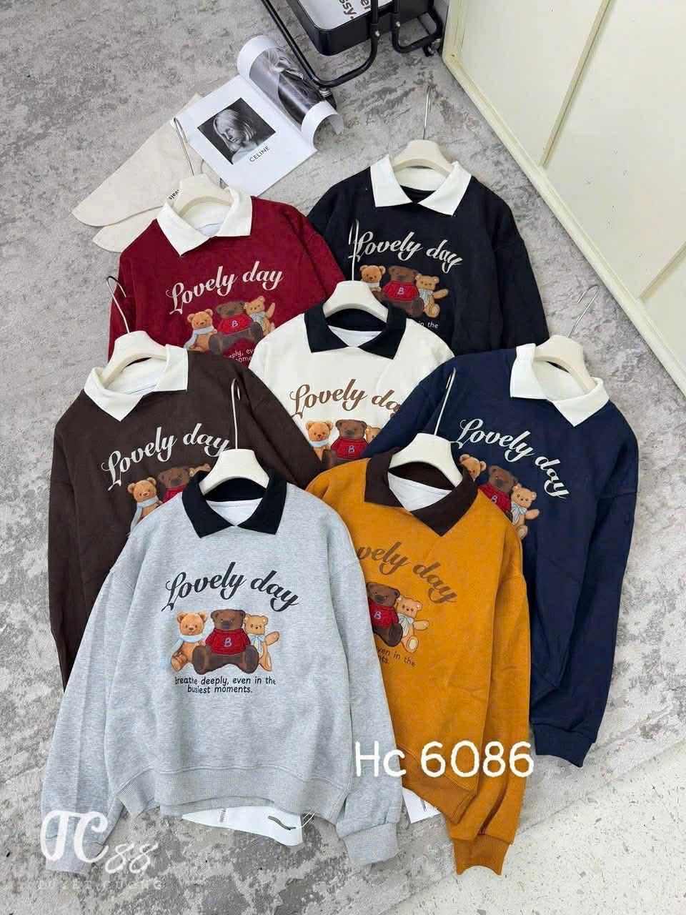  Nỉ cổ bẻ lovely day C115 