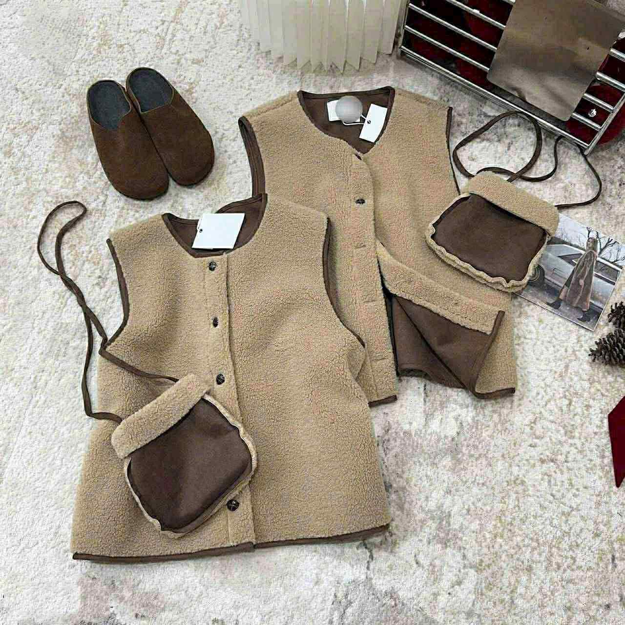  gile lông cừu + túi A7 