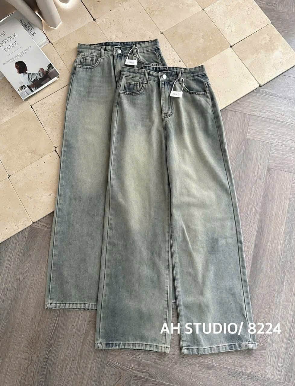  Quần xuông xanh cạp cao Q147 