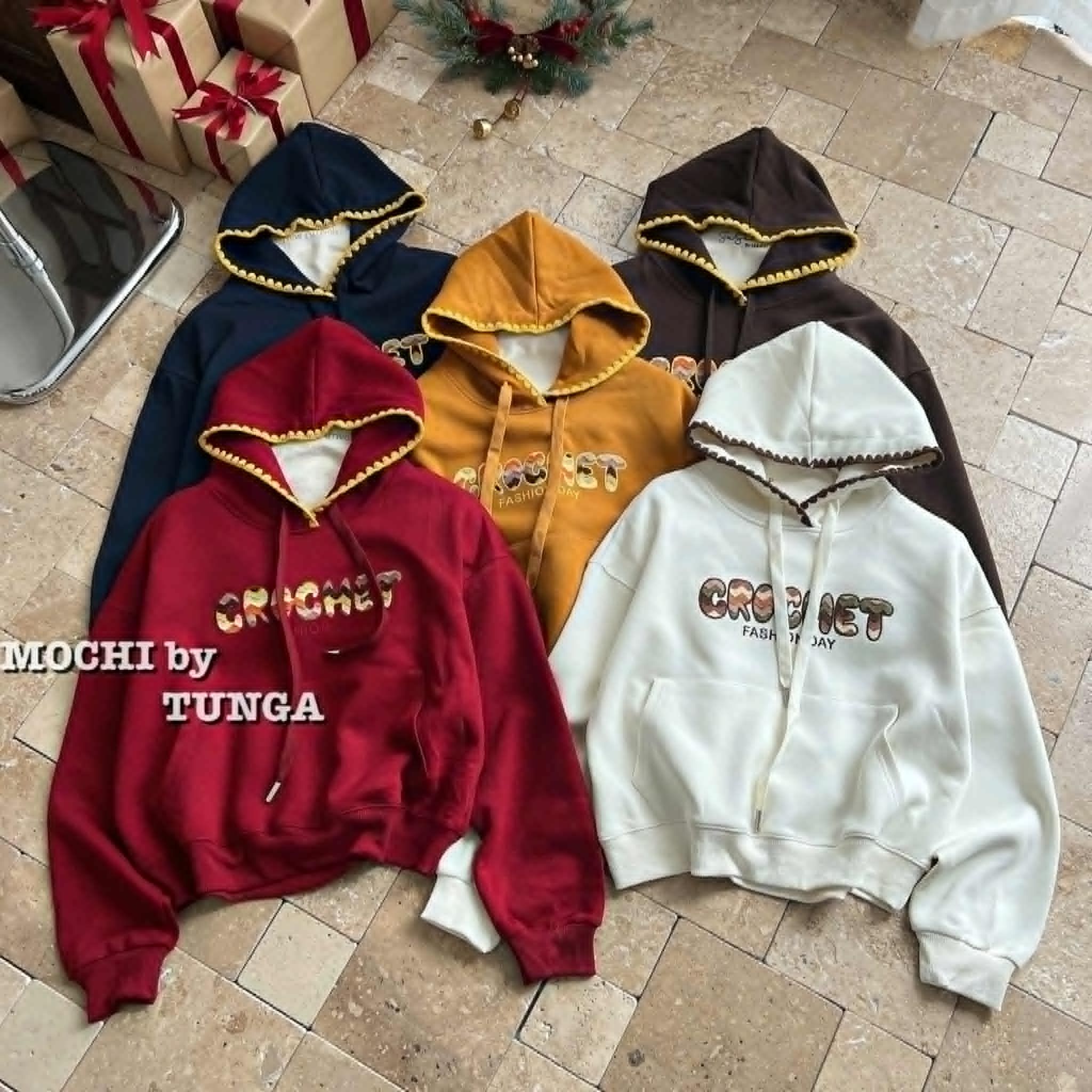  Áo nỉ mũ viền C13 