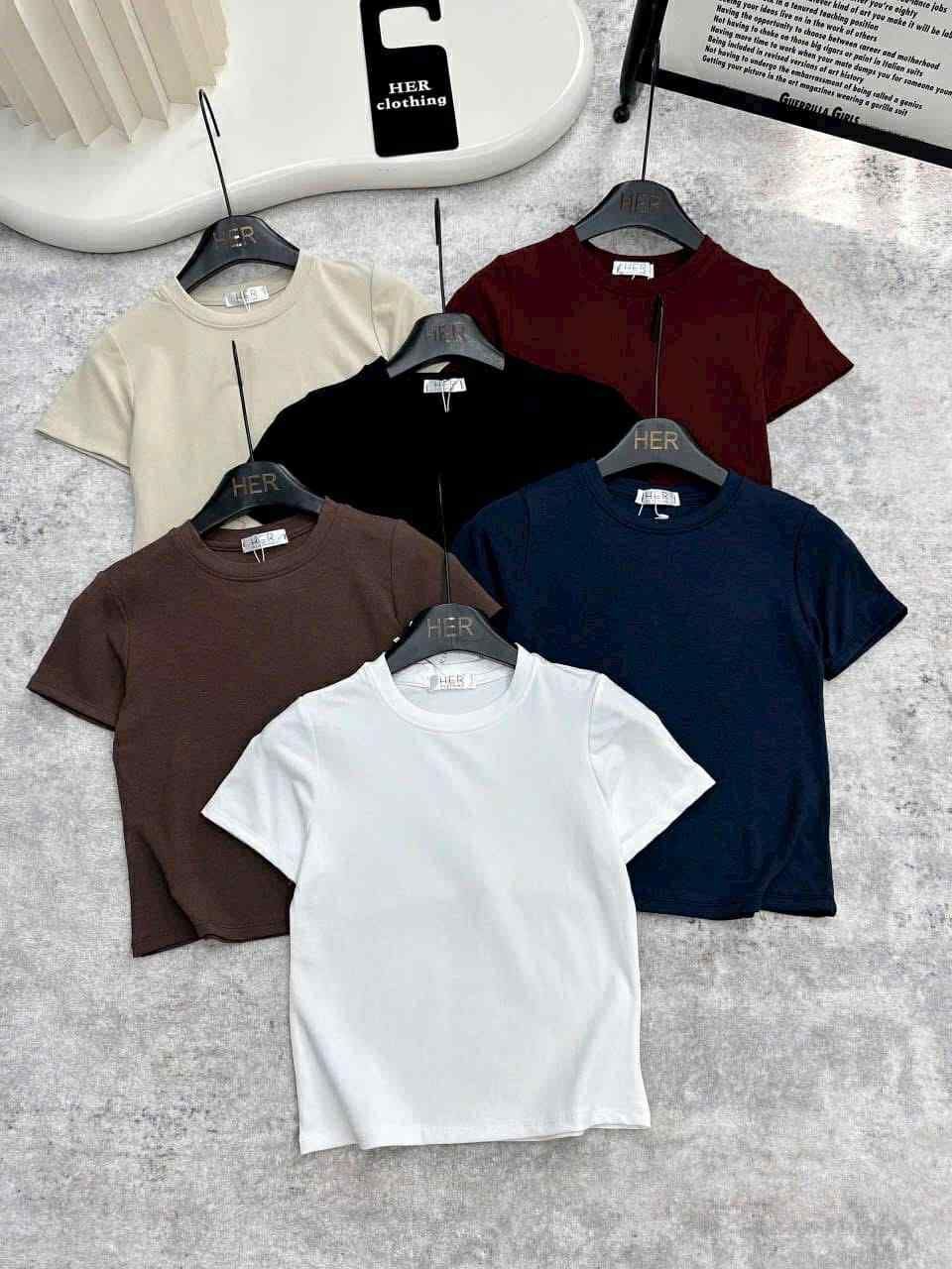  Áo tròn trơn cộc tay A45 