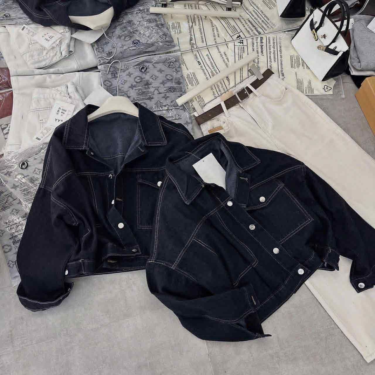  Khoác bò xanh than viền K15 