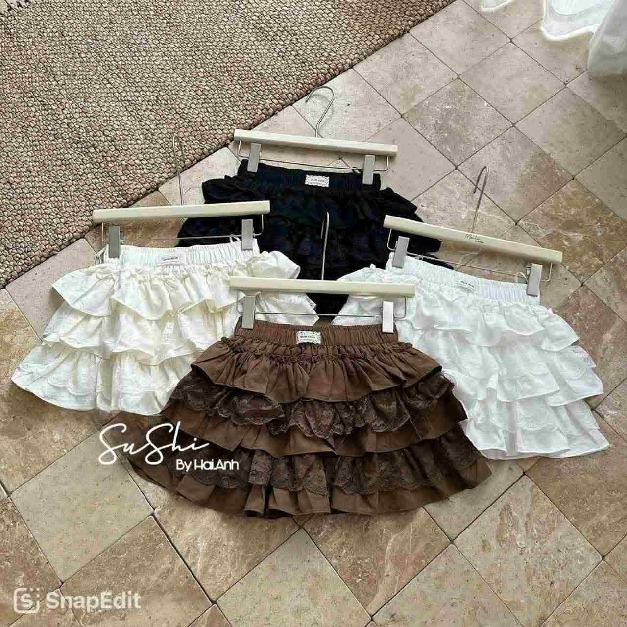  Chân váy ren tầng mới CV3 