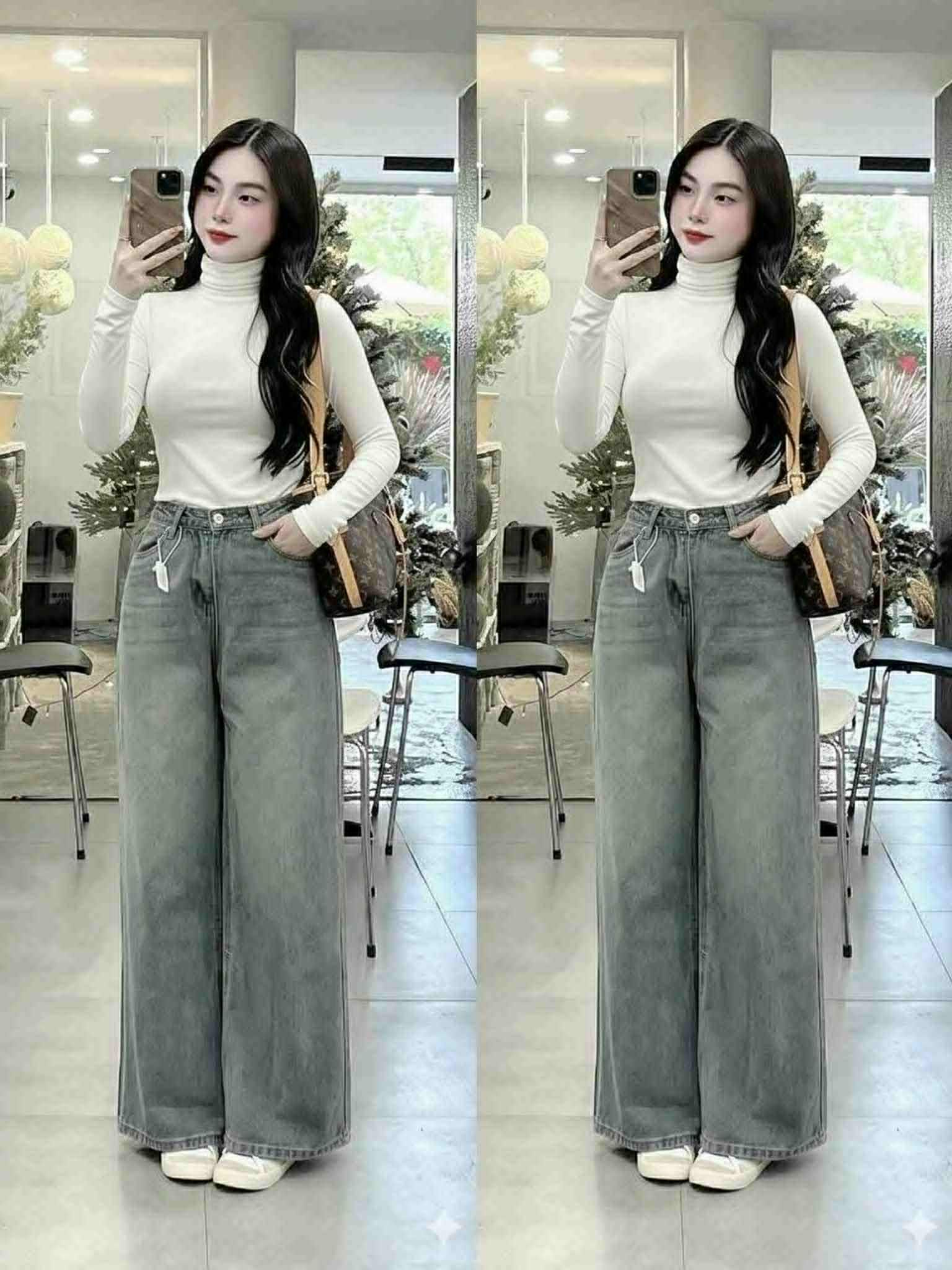  Quần xuông xanh siêu đẹp Q133 