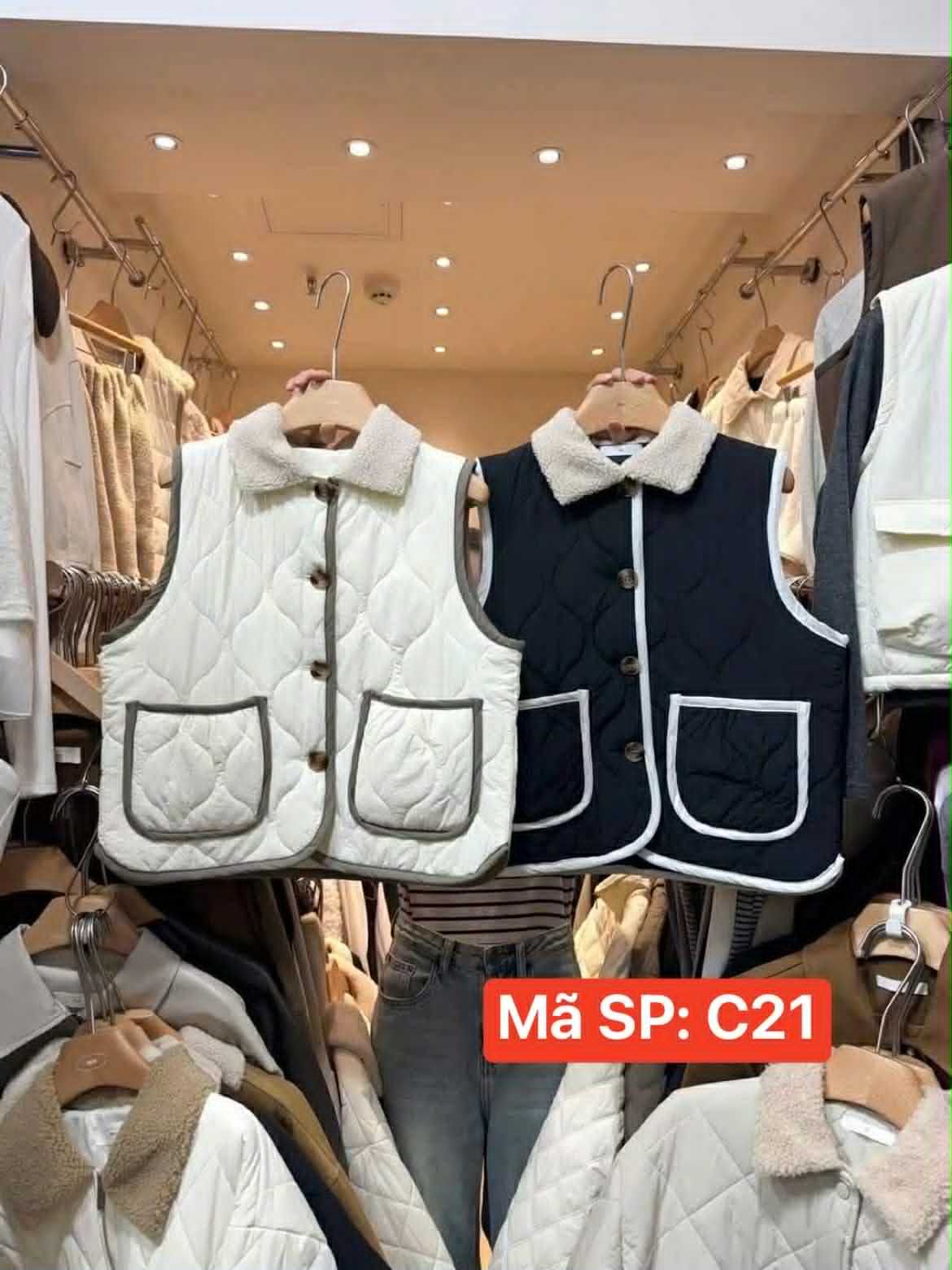  Gile cổ bẻ cúc viền C21 