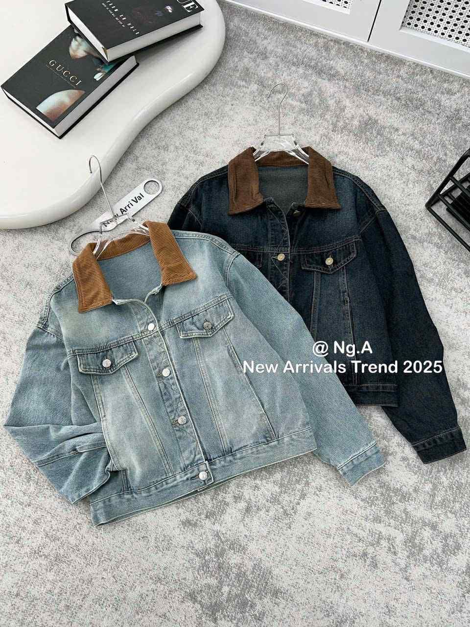  Khoác bò pha nâu K32 