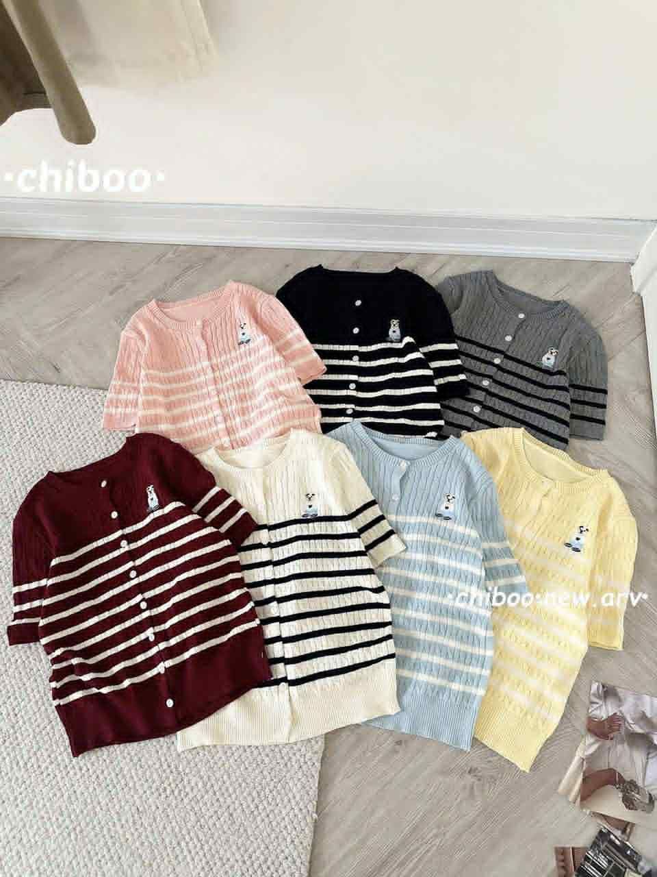  Len thừng kẻ thêu gấu đẹp A78 