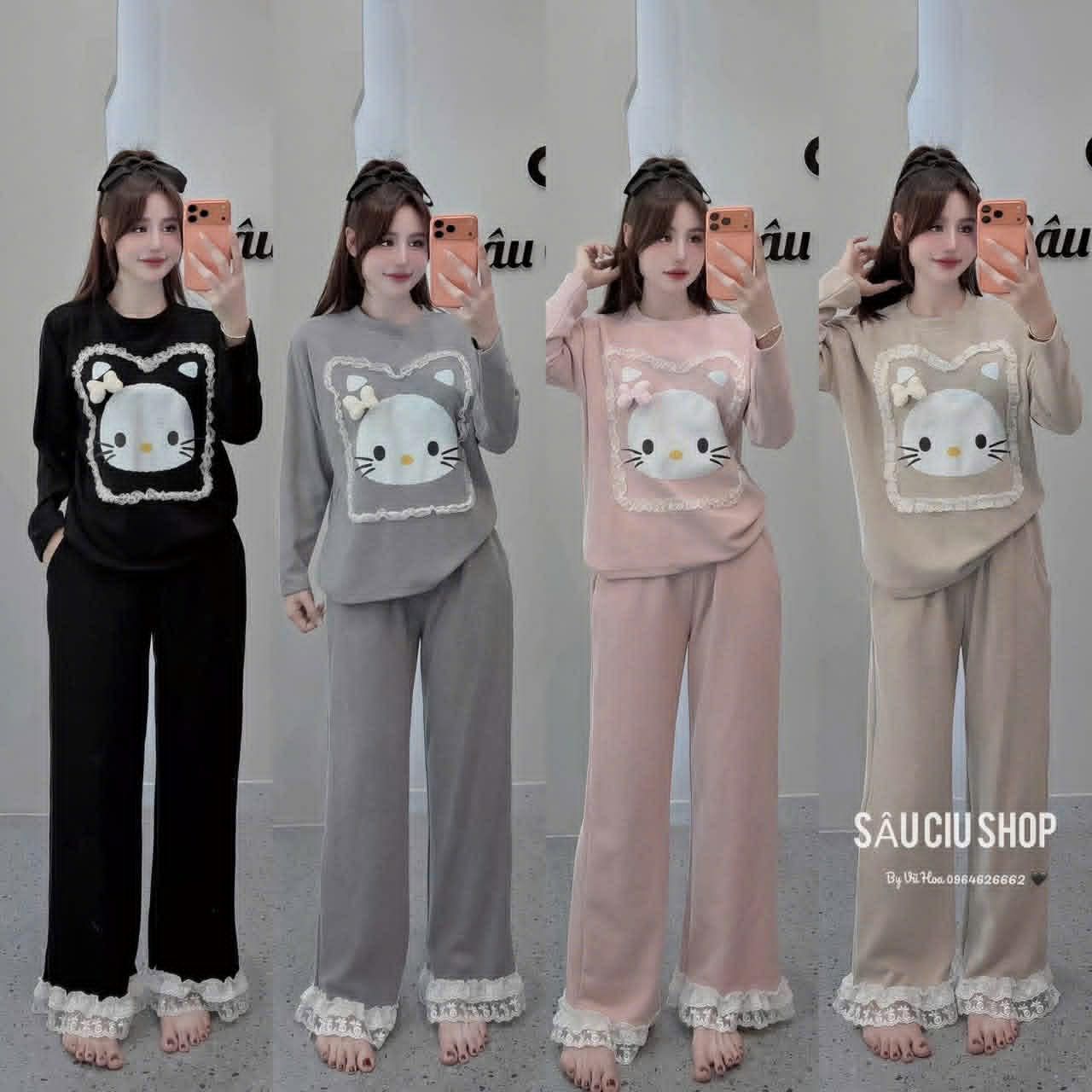  Bộ mèo quần bèo gấu B105 