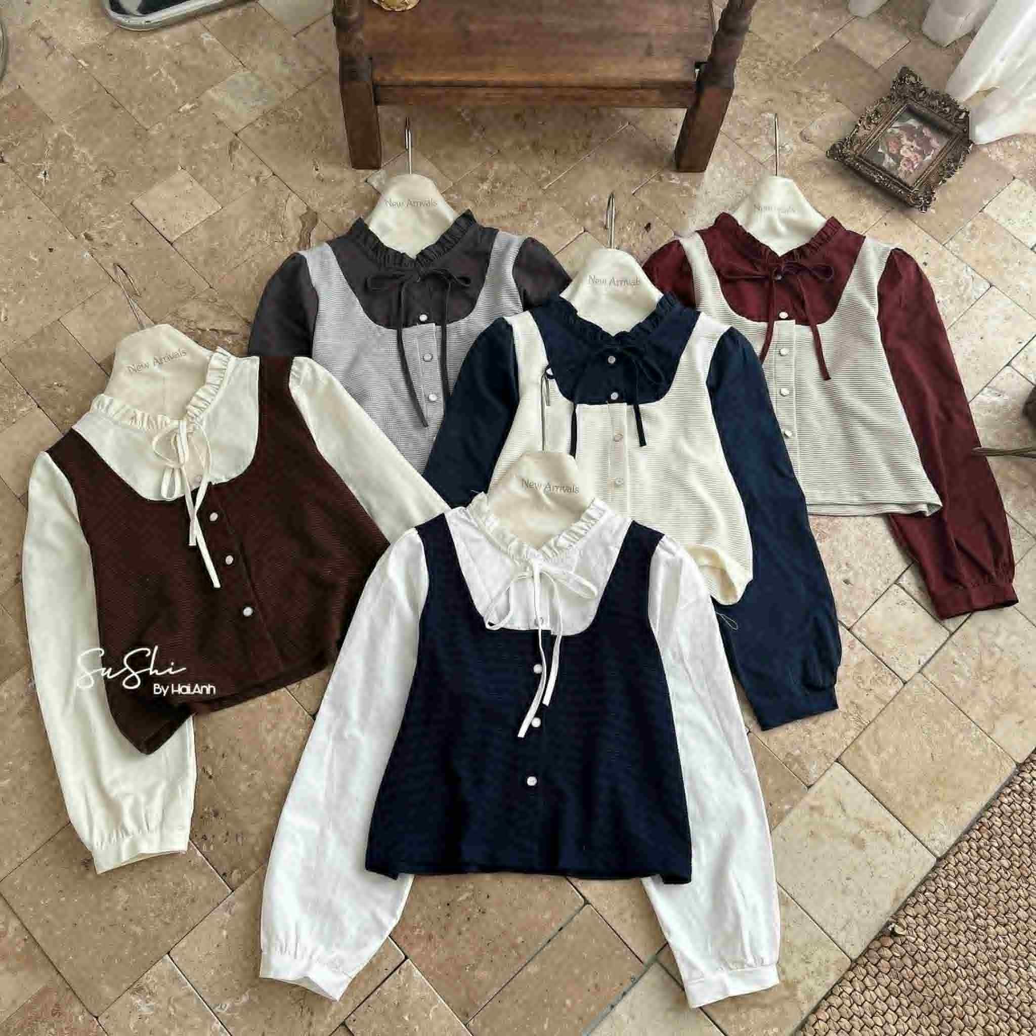  set tiểu thư phối sơ mi A28 