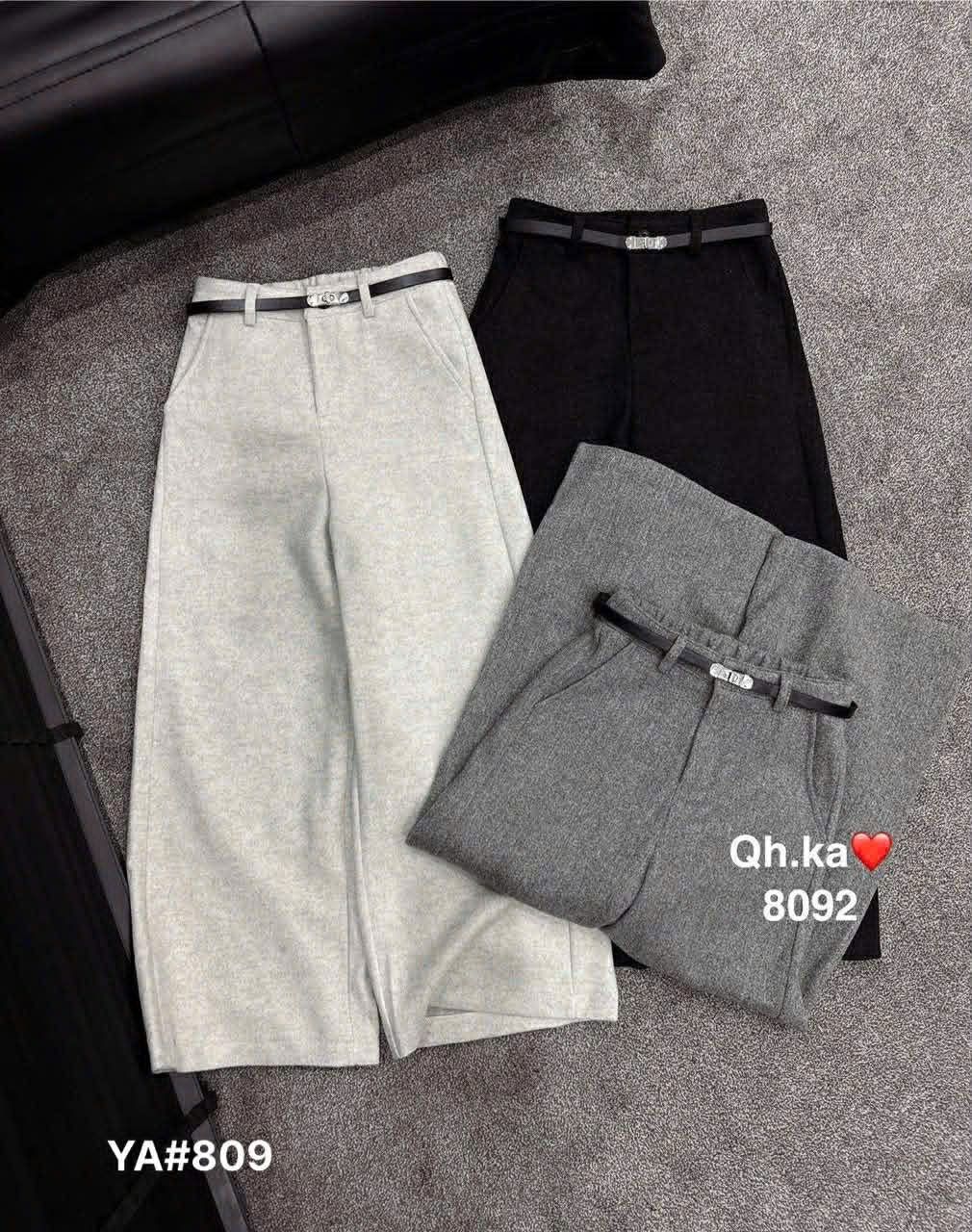  Quần dạ xuông kèm đai mới 8092 Q67 