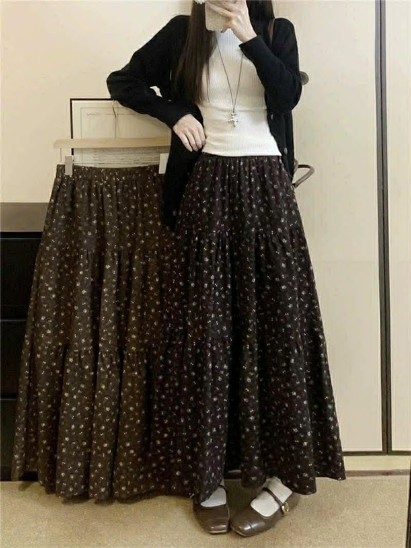  Váy dài hoa nhí CV37 