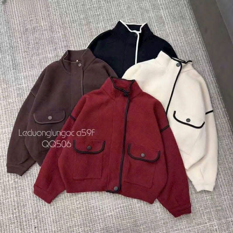  Áo len phối viền 2 túi C83 