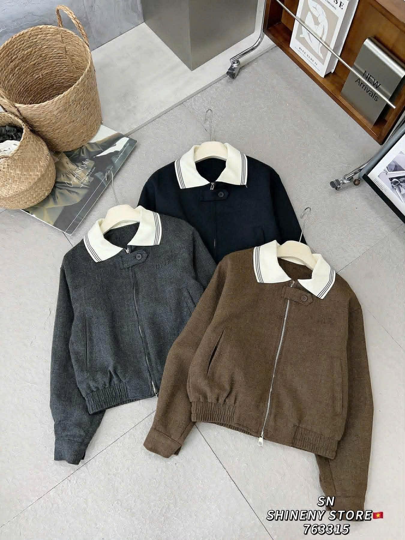  Áo dạ cổ pha C100 