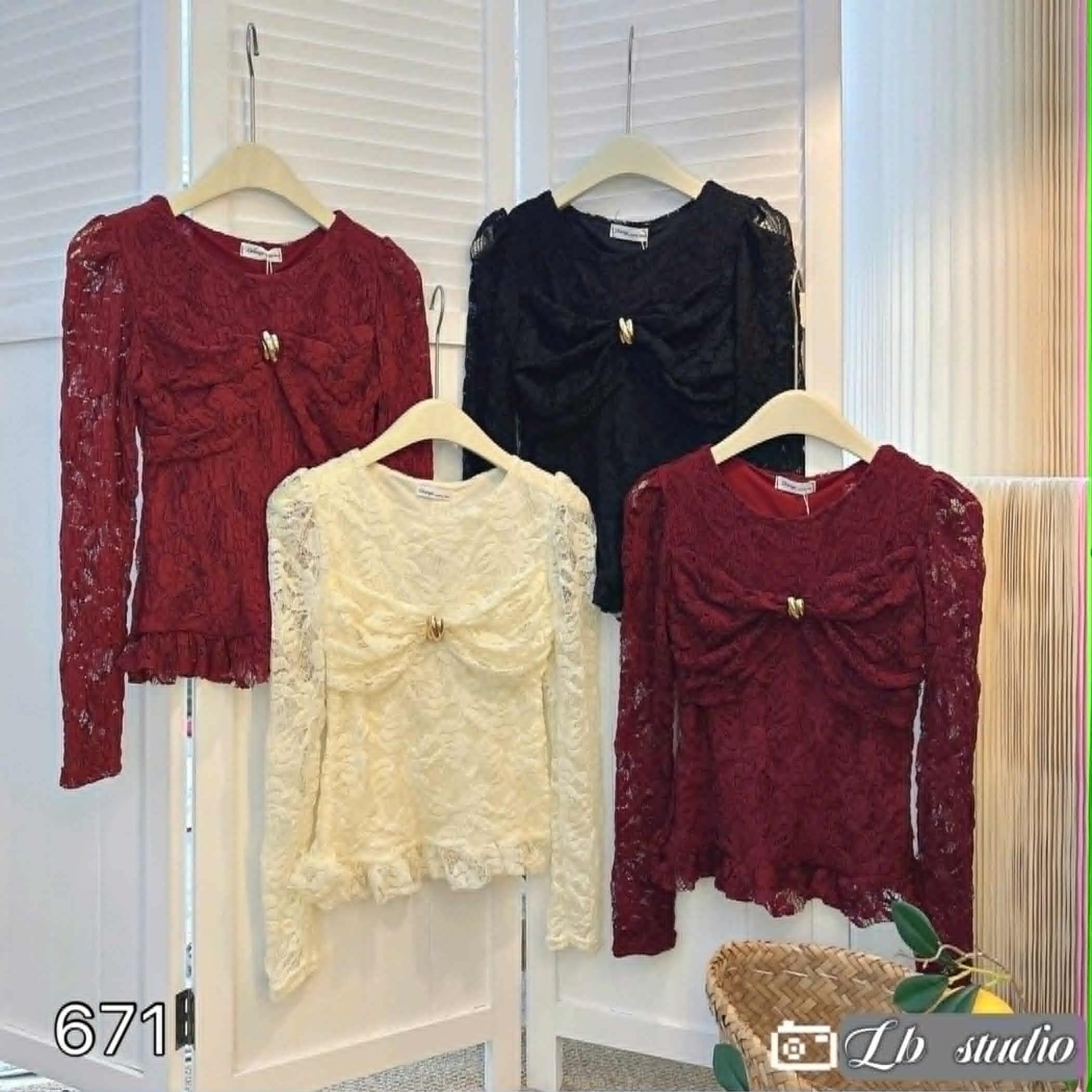  Áo ren nơ ngực mới A3 