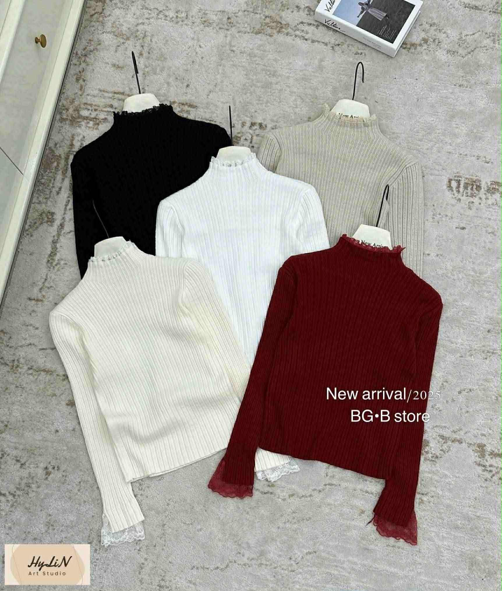  Áo len viền ren mới C294 