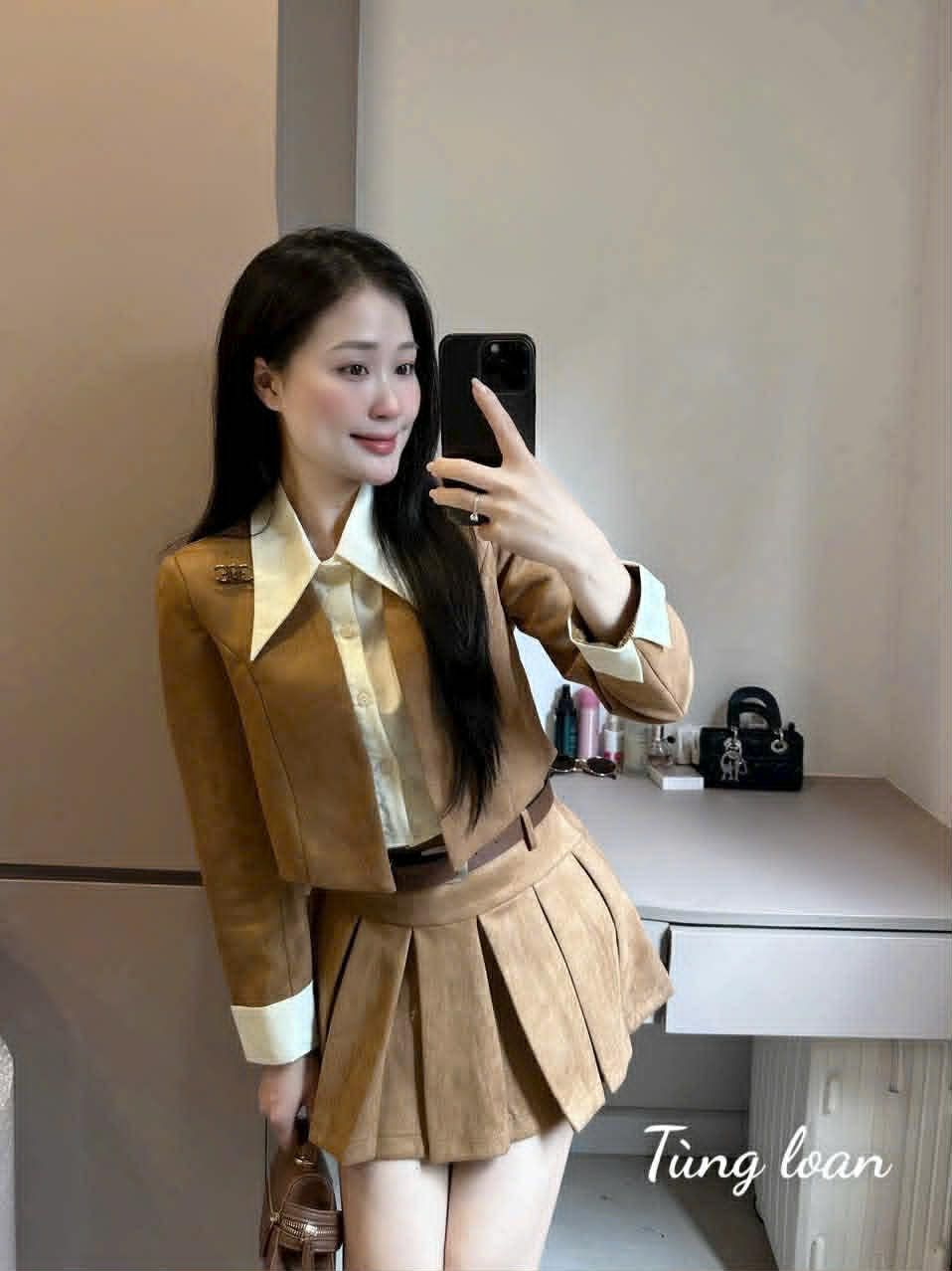  Set da lộn pha sơ mi B53 