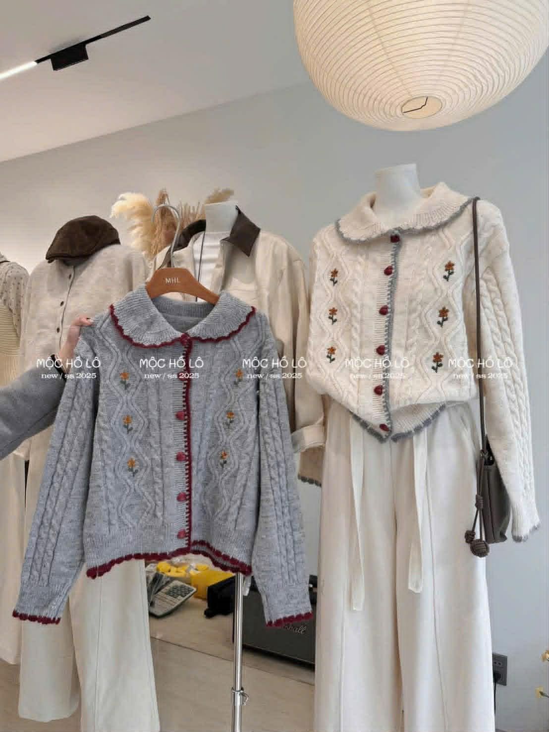  Len thêu hoa cúc tim C78 