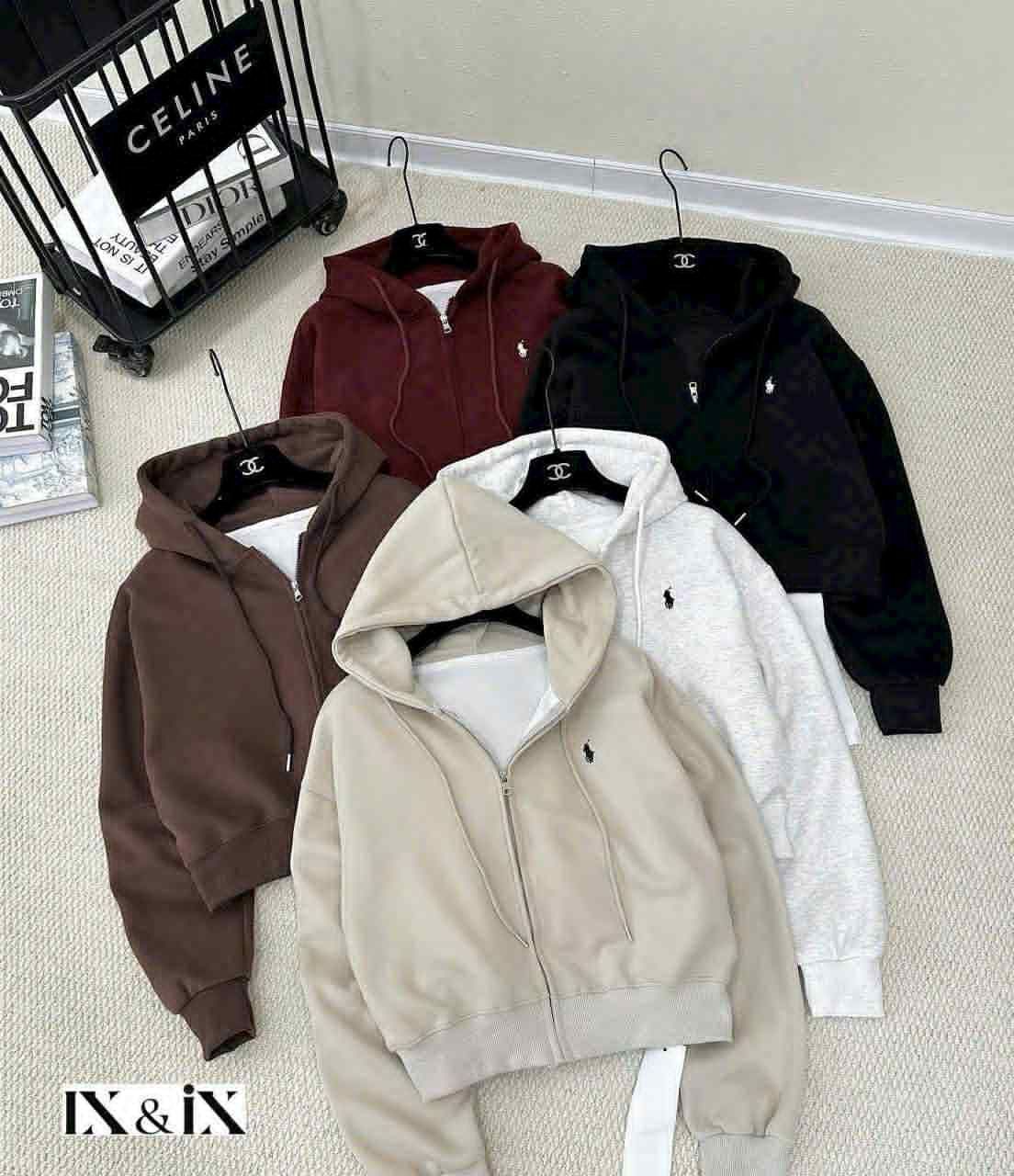  Khoác nỉ mũ thêu ngựa K56 