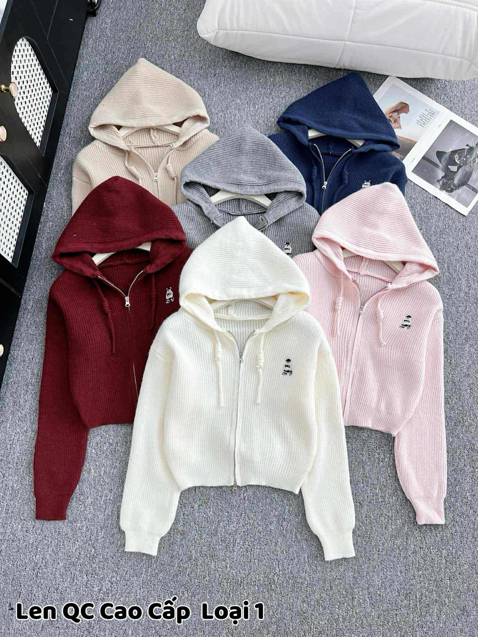  Khoác len mũ gấu A47 