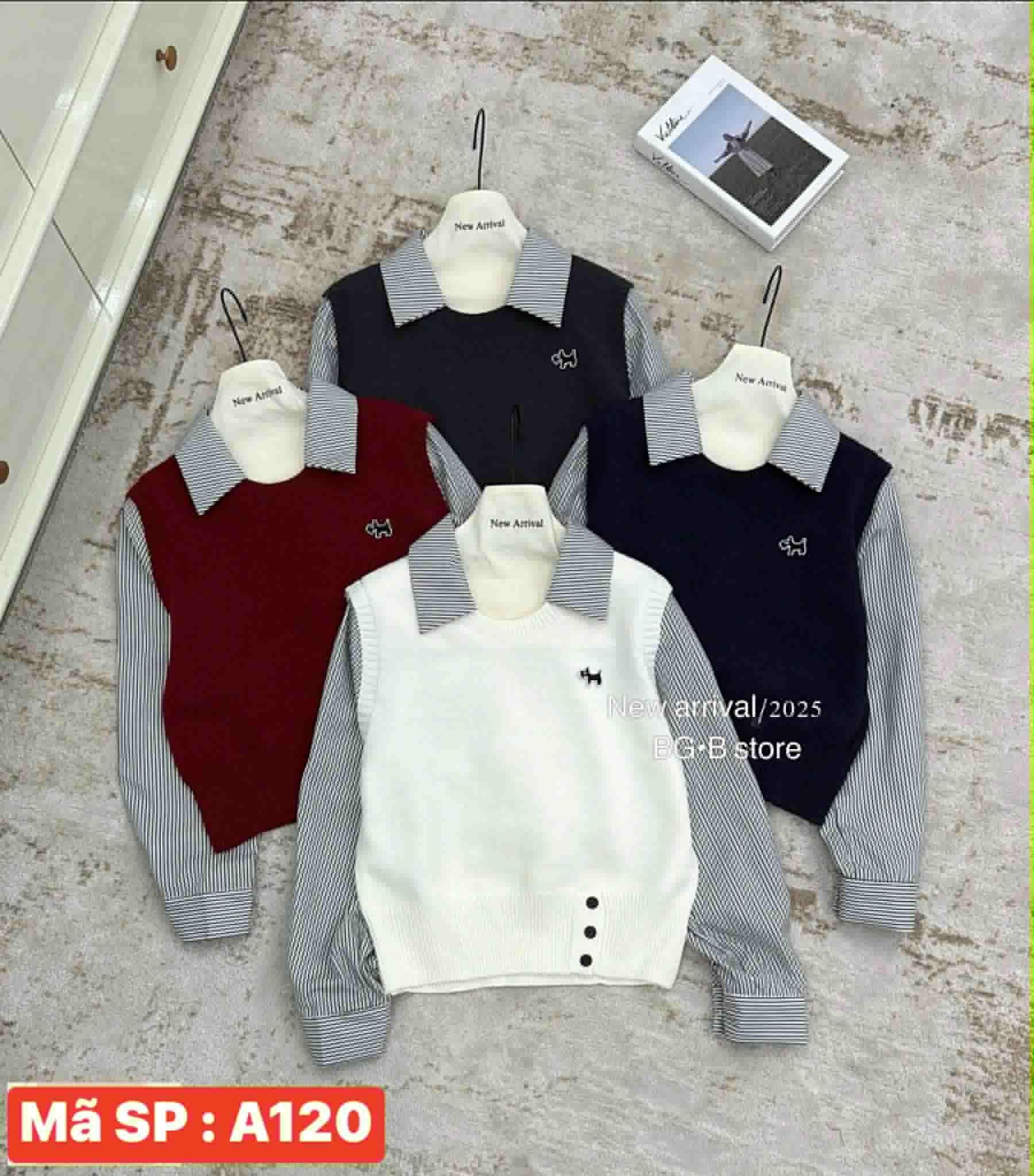  gile len chó phối somi kẻ A120 