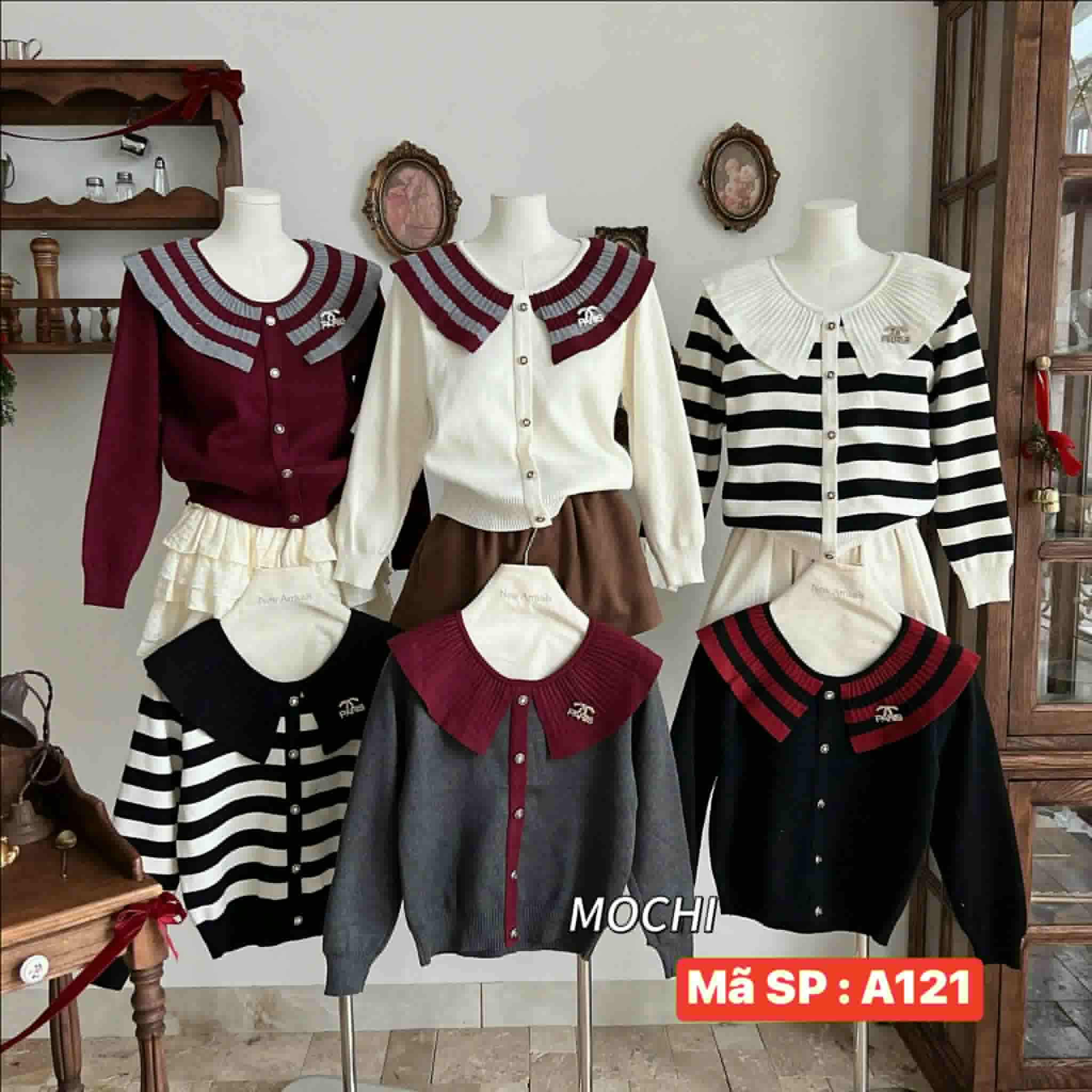  Aó len phối cổ sen A121 