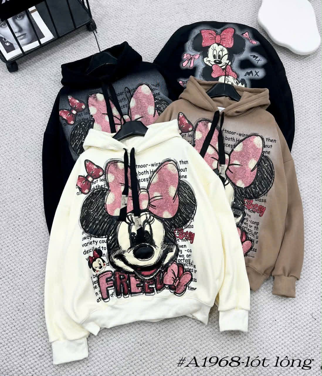  Áo hoodie chuột lót lông E33 