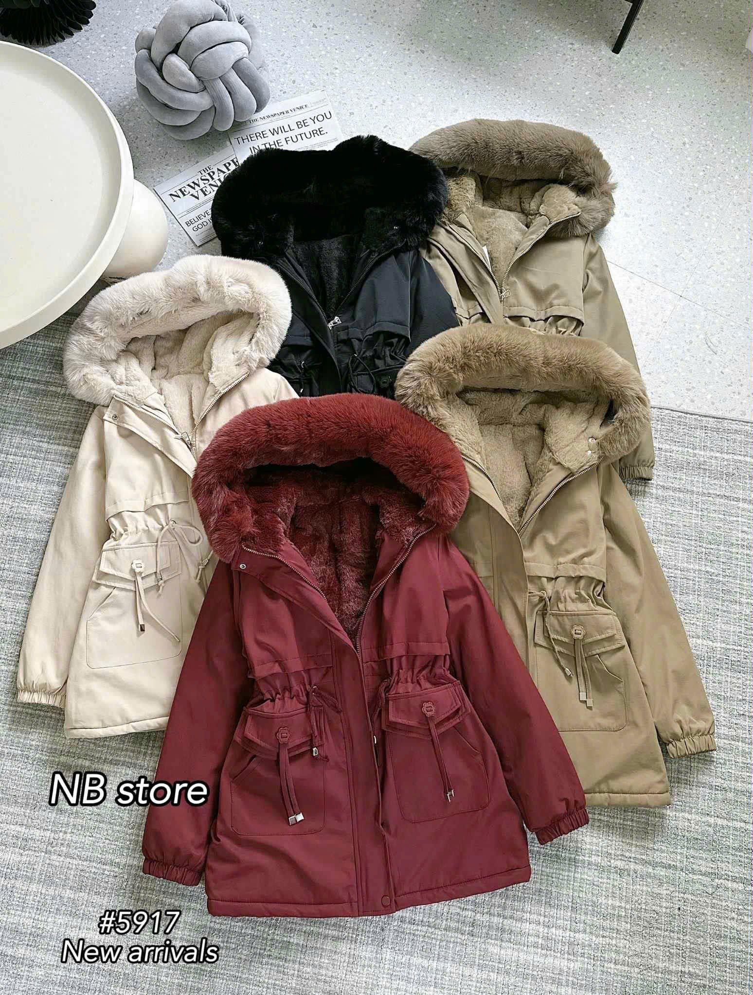  Parka dài lót lông A55 