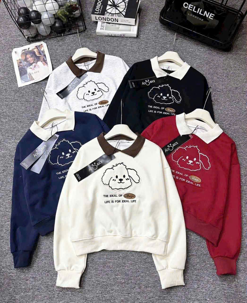  Aó nỉ chó cổ bẻ A59 