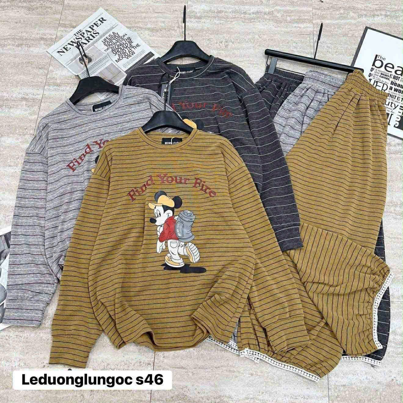  bộ len thỏ kẻ chuột B116 