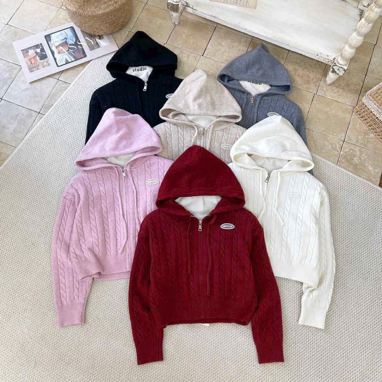  Khoác len mũ tag A76 