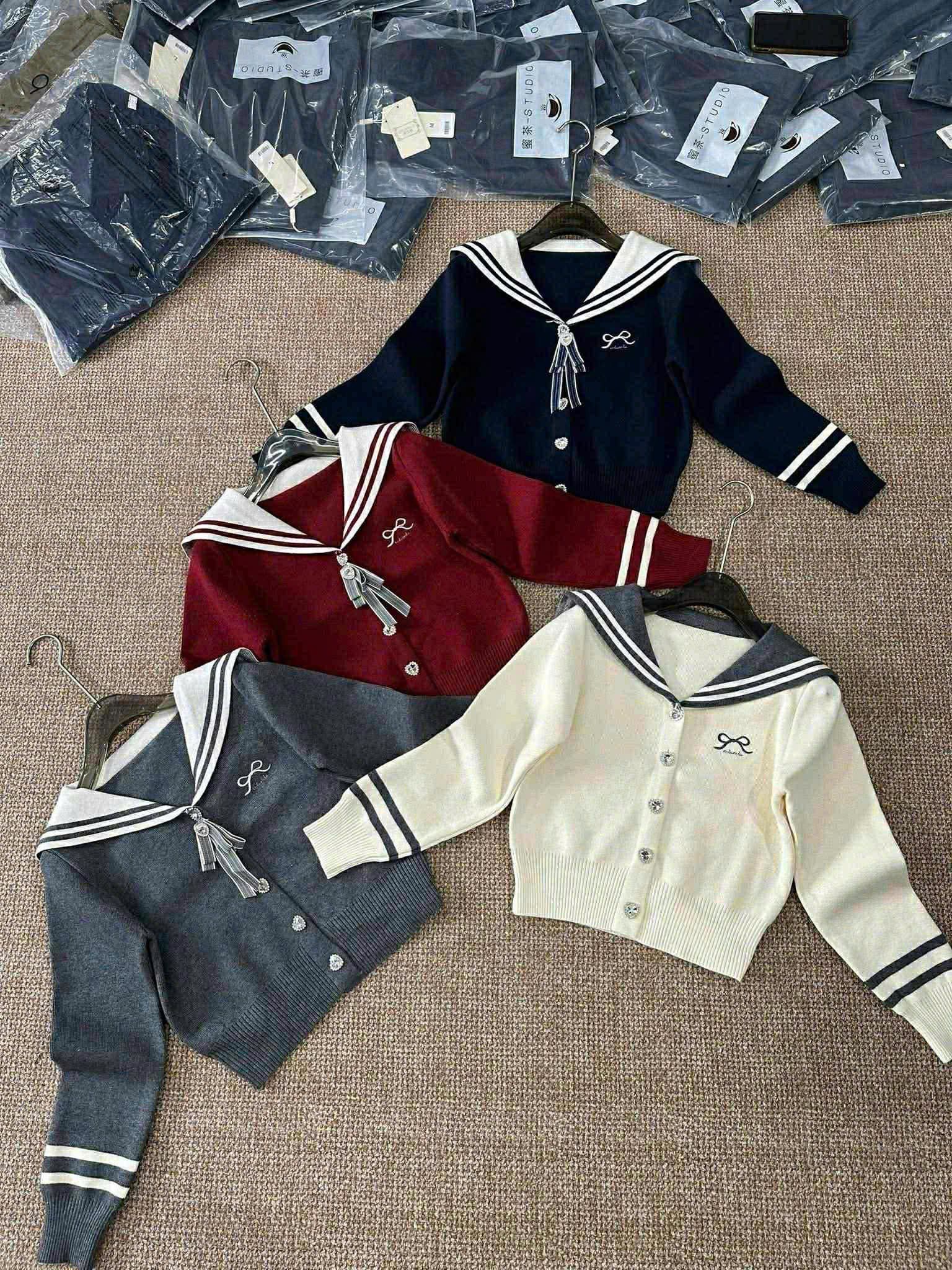  Len thủy thủ thêu nơ A87 