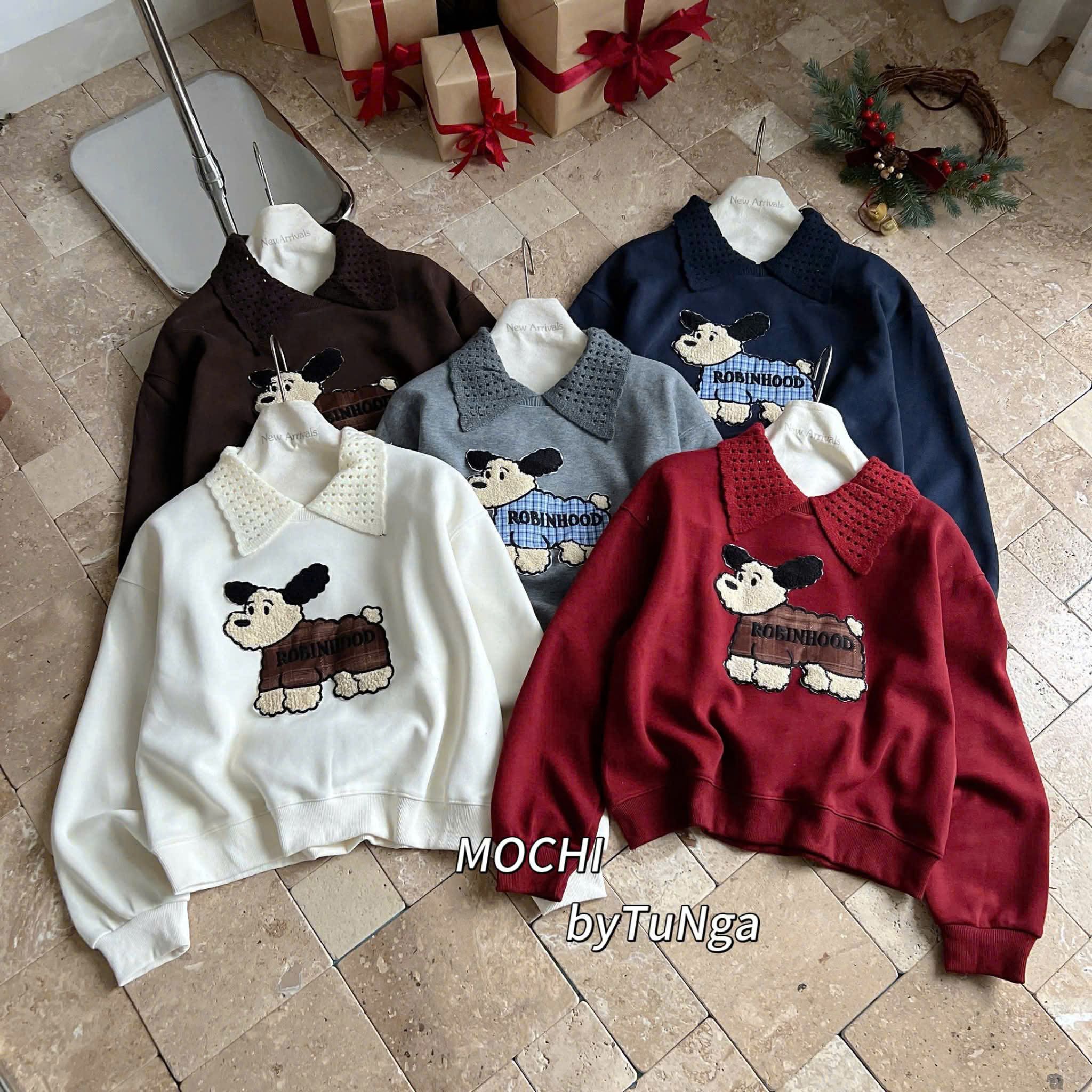  Áo nỉ chó cổ len E44 