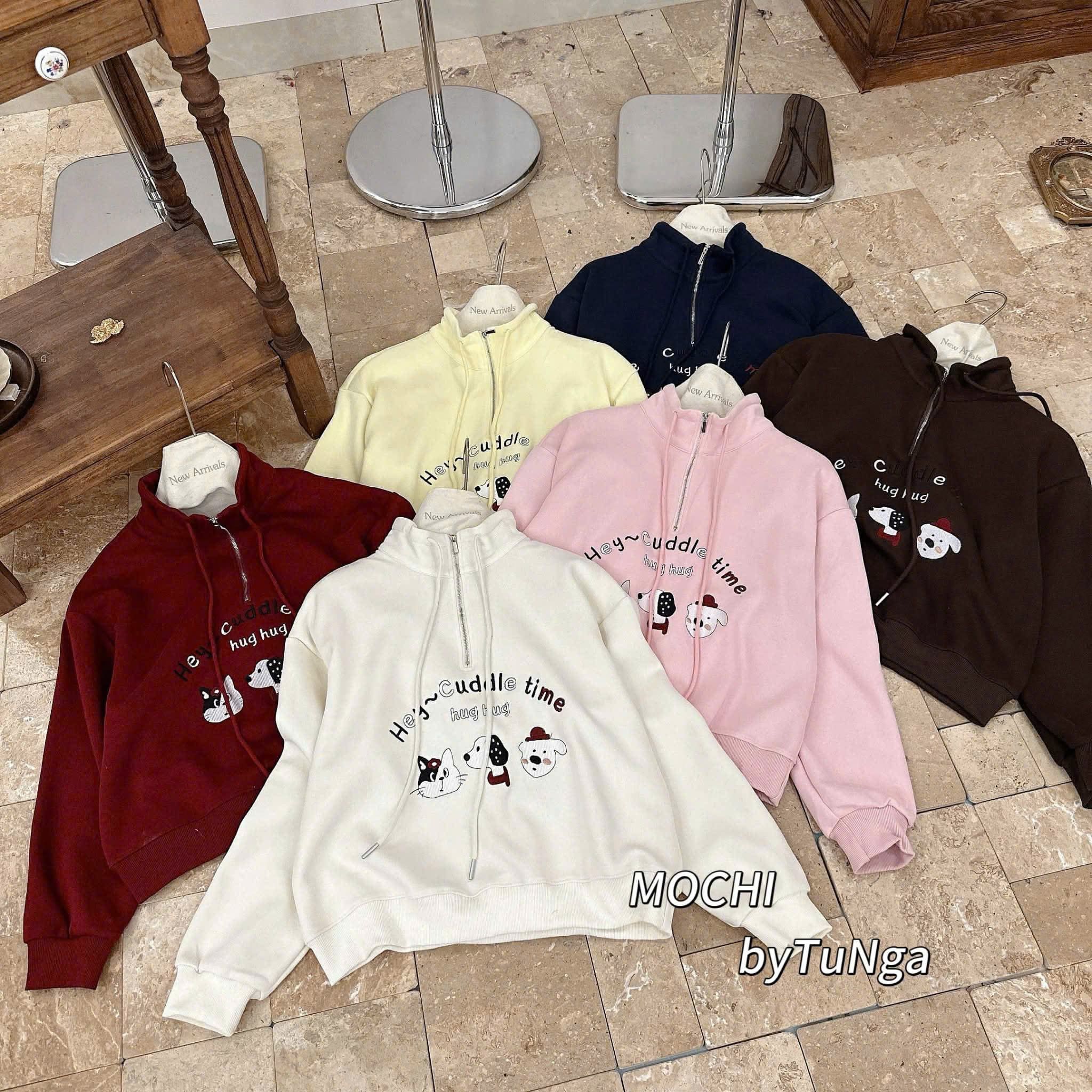  áo nỉ khóa hình E74 