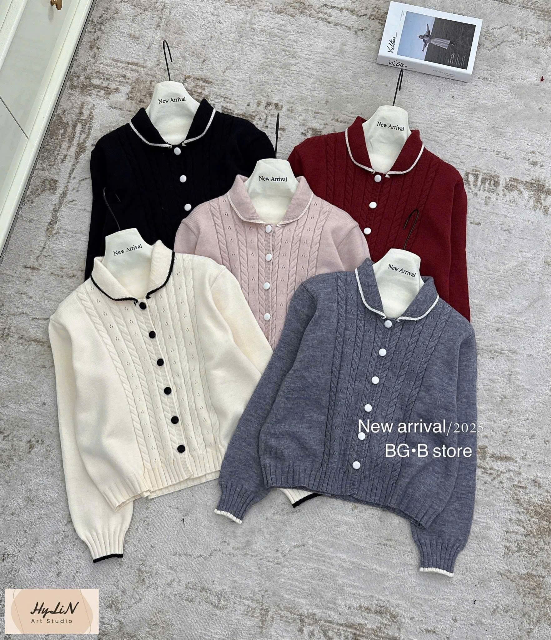  Len cổ sen viền cúc bọc E75 