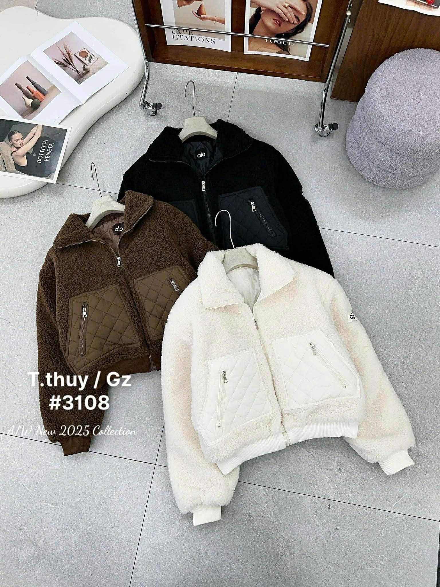  Khoác lông túi phối ( CK CỌC) E83 