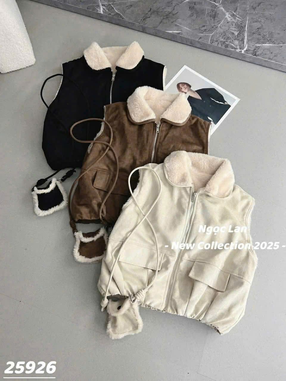  Gile da lộn lót lông kèm túi C164 