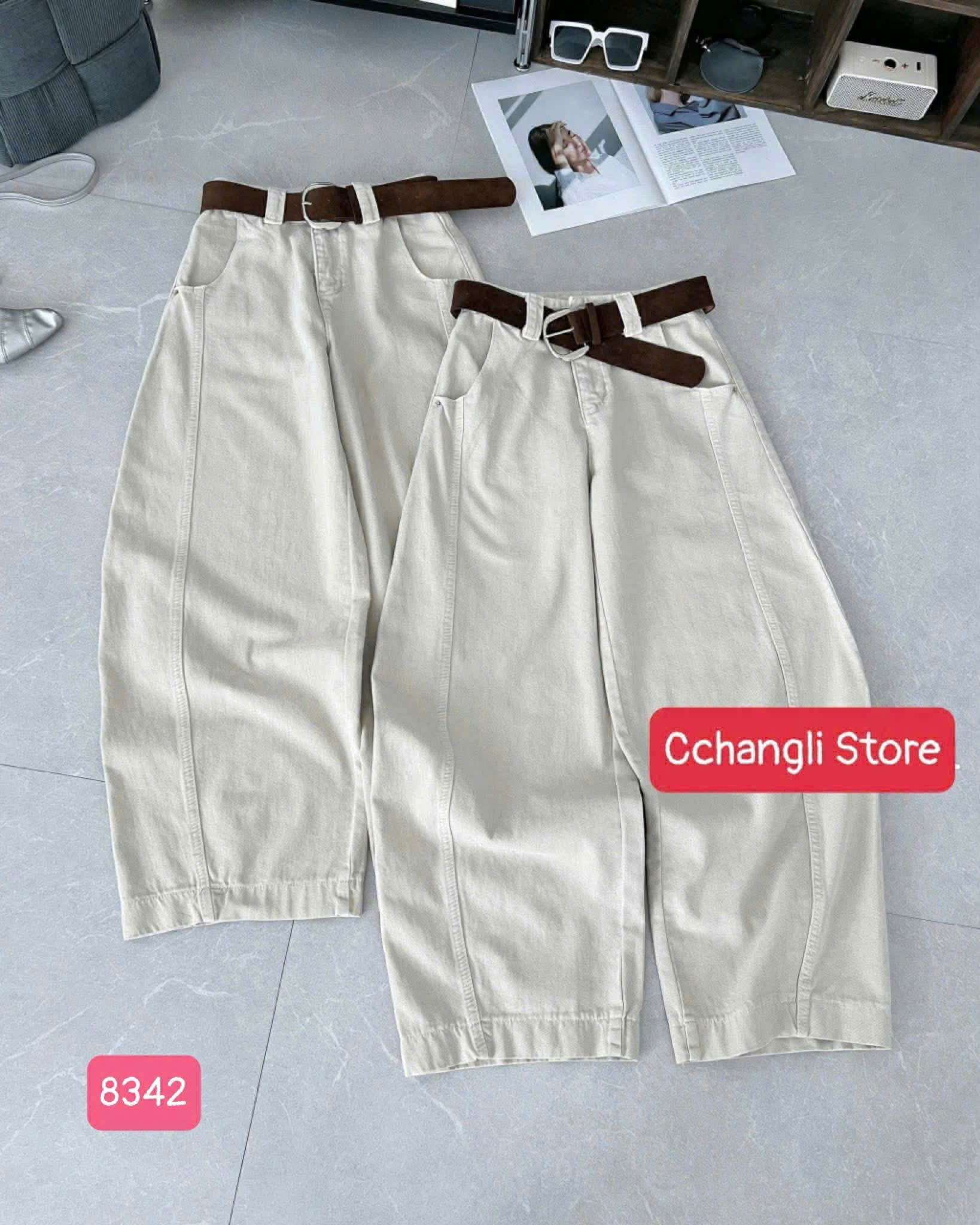  Quần baggy trắng-kem Q105 