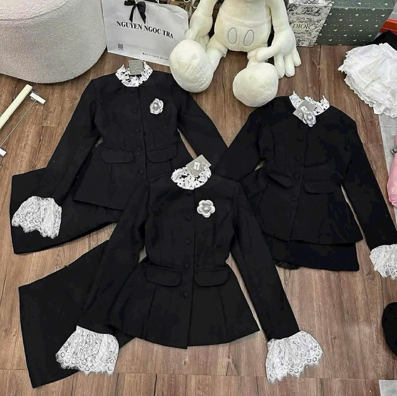  Set đen phối ren B157 