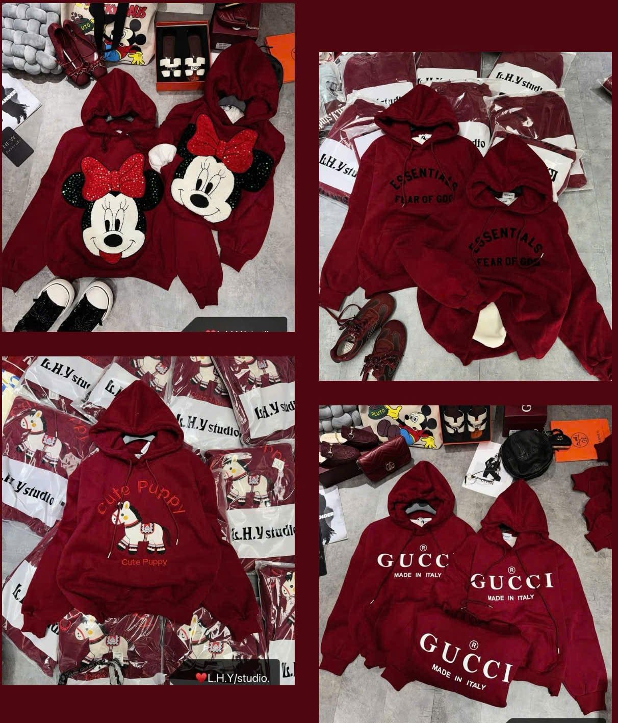  Áo nỉ đỏ lót lông C236 