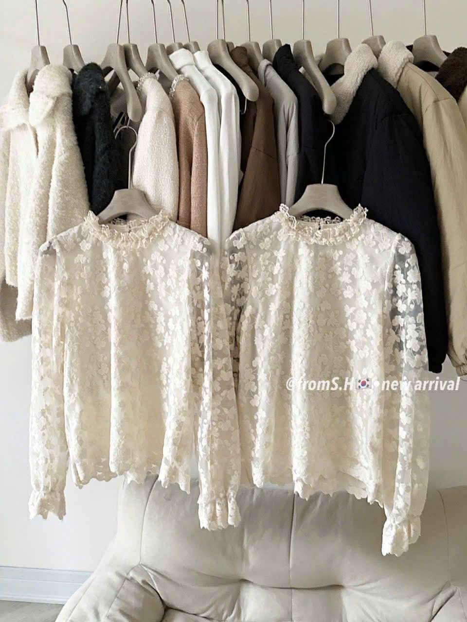  Áo ren hoa tiểu thư C263 