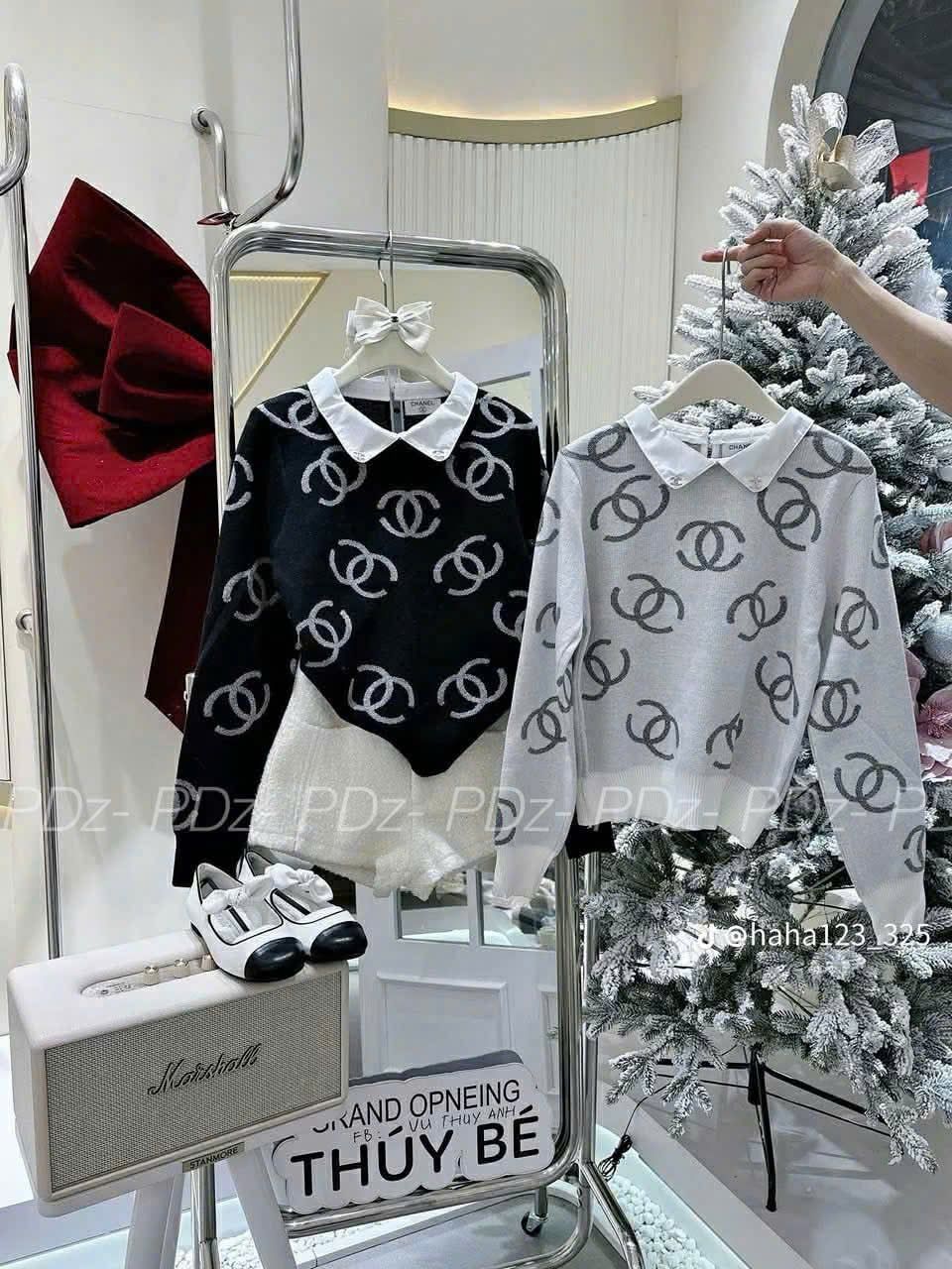  Len chanel cổ sơ mi C279 