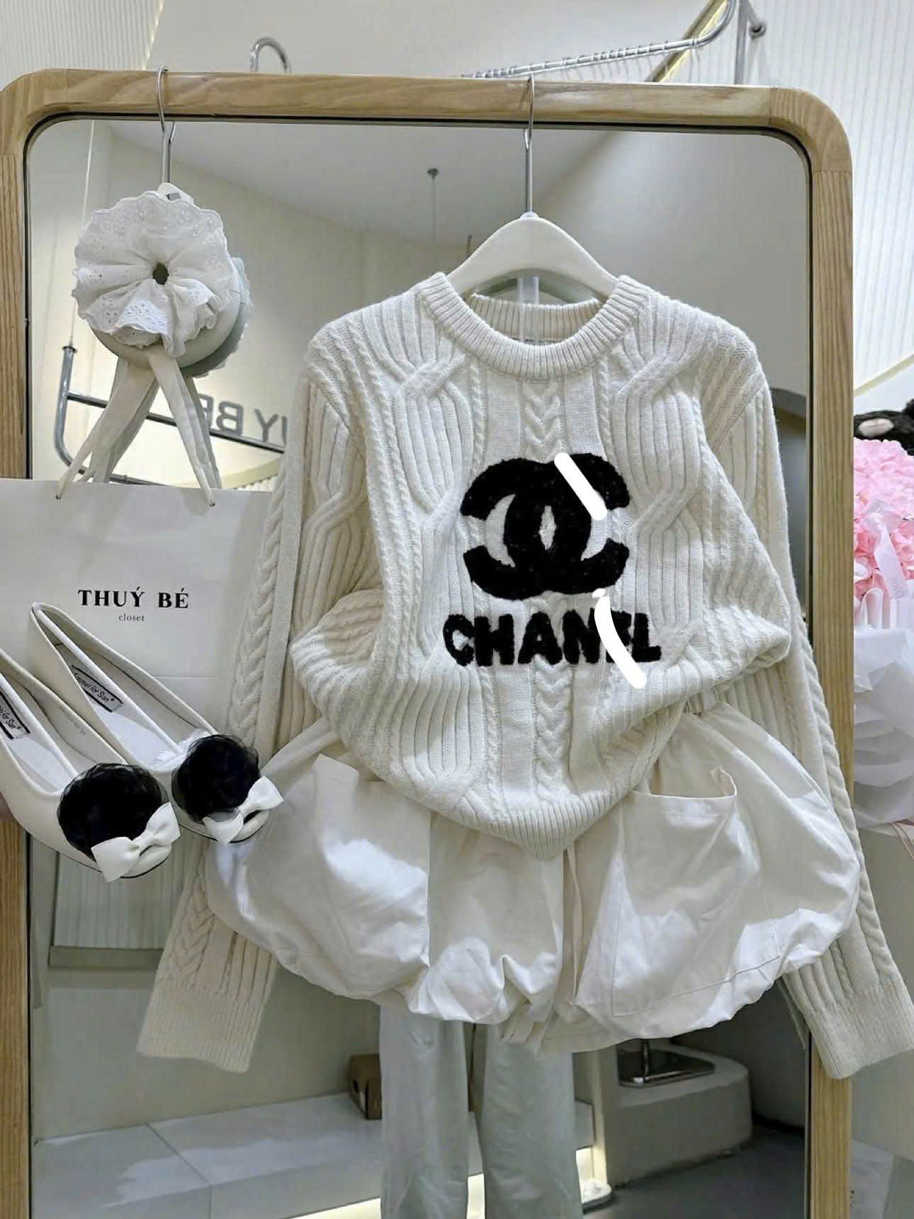  Len thừng chanel trắng A9 