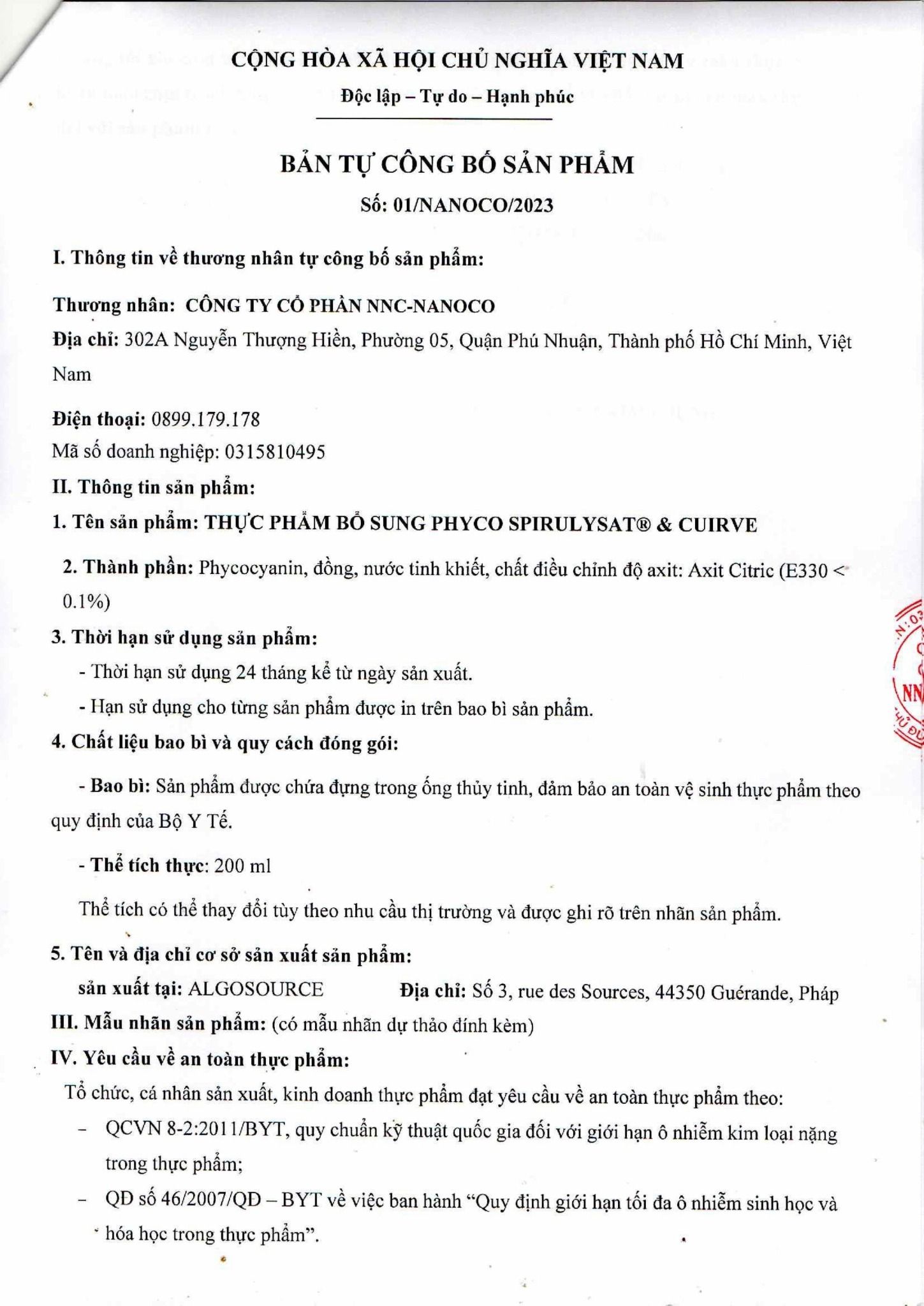  Thực phẩm bổ sung Phyco Spirulysat & Cuivre Hộp 5 ống 