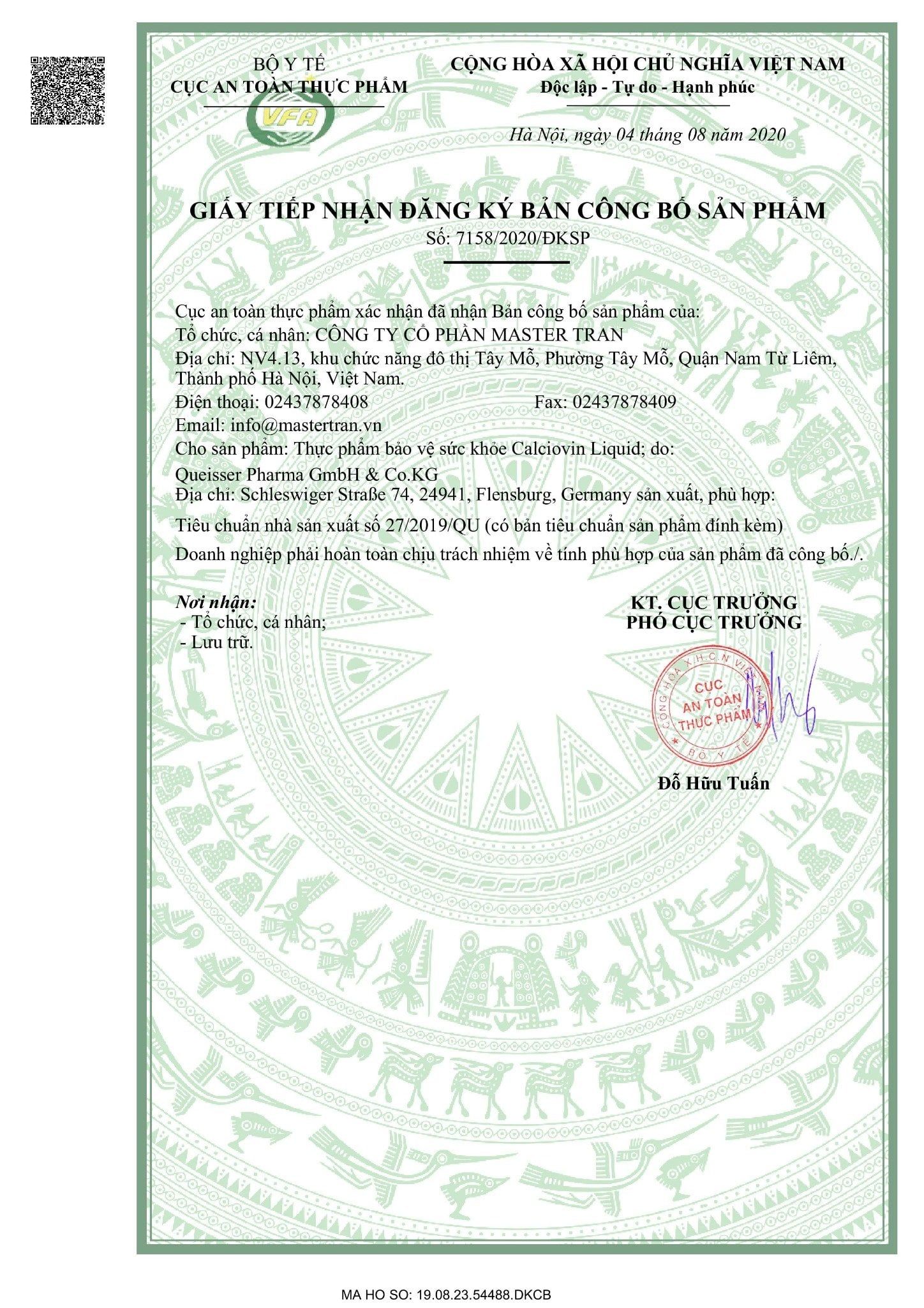  Calciovin Liquid - Hỗ trợ xương, răng phát triển chắc khỏe Hộp 30 viên 