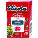  Kẹo ngậm không đường Ricola Cranberry hỗ trợ thông cổ, mát họng, giảm ho (40g) 