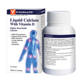  Thực phẩm bảo vệ sức khỏe VitaHealth Liquid Calcium & D3 (30 Viên) 