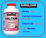  Calcium Kirkland 600mg Vitamin D3 Viên Uống Bổ Sung Canxi Giúp Xương Chắc Khỏe 