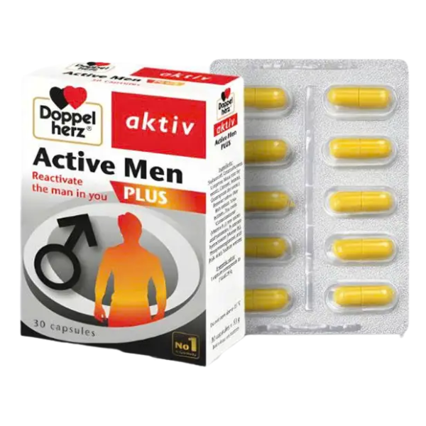  TPBVSK Doppelherz Active Men Plus hỗ trợ cải thiện sinh lý nam giới (hộp 30 viên) - Đức 