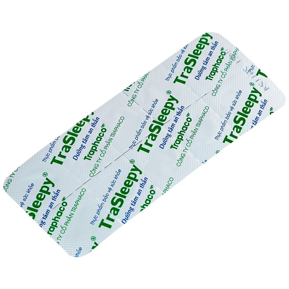  Viên uống TraSleepy Traphaco dưỡng tâm an thần, hỗ trợ gây ngủ, giúp ngủ ngon (2 vỉ x 10 viên) 